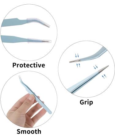 2 PCS Stainless Steel Straight and Curved Tip Lash Extension Tweezers for Nail Art and Eyelashes - Buy Online on SooperMarket.com