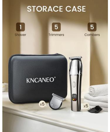 KNCANEO Hair Clippers Beard Trimmer for Men 11 in 1 Hair Clippers Set with USB Type C Rechargeable Professional Nose Trimmer Men's Waterproof Electric Clippers Body Groomer Set - Buy Online on SooperMarket.com