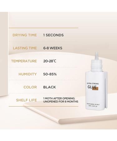 LASHVIEW Eyelash Extension Glue - Precise Drop Technology, 1 Sec Dry Time, 10ml - Buy Online on SooperMarket.com