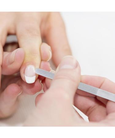 Stainless Steel Nail File | Stainless Steel Finger Nail File - Toenail File for Natural Nails Pedicure Tool Nail Care for Home Salon or Travel Use - Buy Online on SooperMarket.com