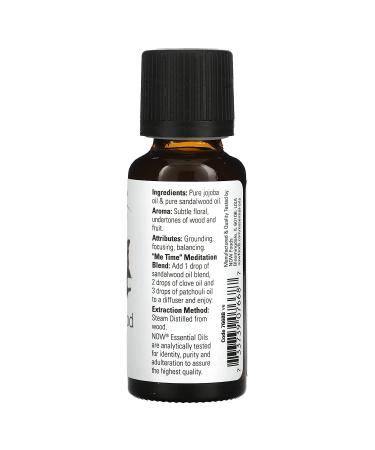 Now Foods Sandalwood Essential Oil 1 fl oz | Pure Aromatherapy & Natural Stress Relief - Buy Online on SooperMarket.com