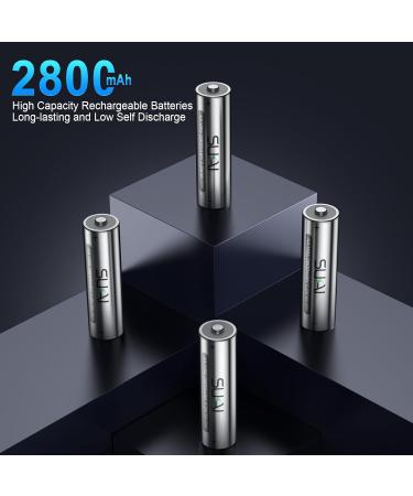 SUKAI AA Rechargeable Batteries 2800mAh High Capacity 1.2V Ni-MH Low Self Discharge Pre-Charged Reusable Batteries 24 Packs - Buy Online on SooperMarket.com