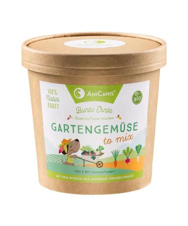 Anicanis organic garden vegetables vegetable flakes for dogs - vegetables flakes dried - carrots zucchini spinach parsnip beetroot - flake food - 175g organic garden vegetables mix