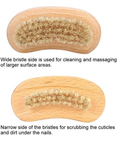 Demeras Wooden Foot 9x5x5 natura Beech Double Sided Nail Brush Remove Dead Skin Cutin Nail Brush Manicure Tool - Buy Online on SooperMarket.com