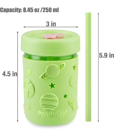 Pandaear 4-Pack Kids Drinking Cups with Straw - Toddler Mason Jar Sippy Cups (8.45 oz) for 6 Months and Up - Durable Fun Design for Children - Buy Online on SooperMarket.com