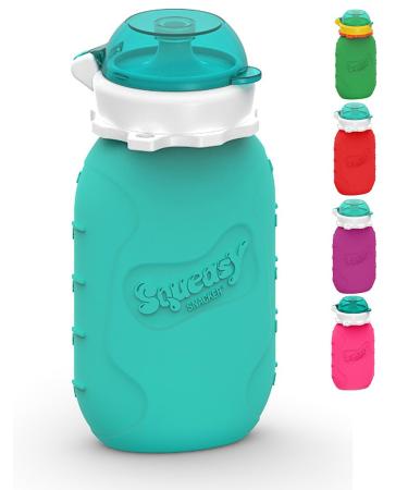 Squeasy Snacker (Water) 160 ml silicone reusable for compotes and purees free from BPA PVC and phthalates
