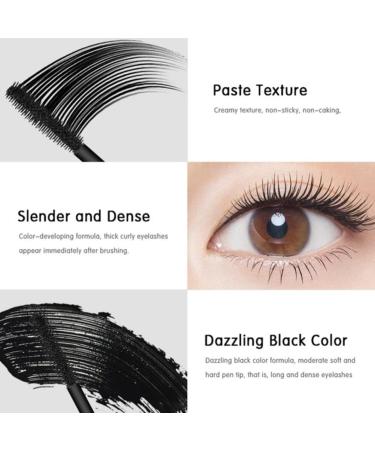 Mascara Black Silk Fiber Eyelashes Thick Extension Mascara 4D Long Waterproof Eyelash Brush Makeup Tool Cosmetics for Eye 8G Mascara - Buy Online on SooperMarket.com