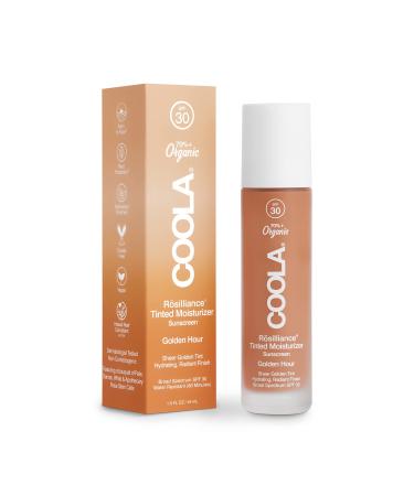 COOLA Organic Rosilliance BB Cream with SPF 30, Tinted Moisturizer Sunscreen & Foundation, Dermatologist Tested, Bronze Goddess, 1.5 Fl Oz Golden Hour
