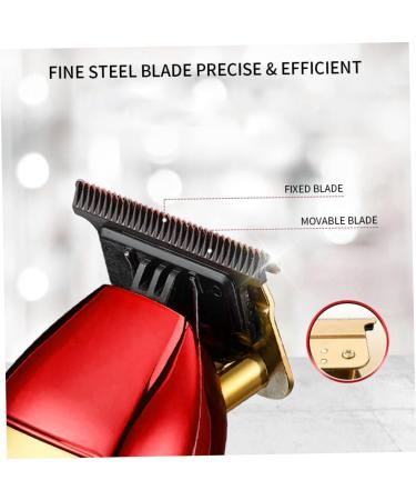 Hair Clippers USB Rechargeable Electric Beard Trimmer Barbers Hair Grooming Kit Red Metal Beard Trimmer - Buy Online on SooperMarket.com