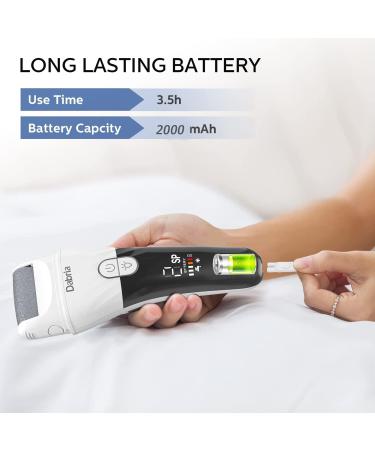 Electric Rechargeable Callus Remover with Led Screen - 2 Speeds & 4 Roller Heads for Cracked Heels - Large Capacity Foot File for Calluses and Hard Skin - Buy Online on SooperMarket.com
