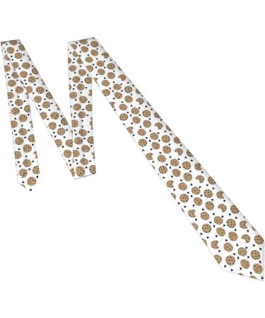 LamaMe Cookies Food Chocolate Chip Biscuits Anti-Floating Buckle Design Tie For Daily Work Wedding Banquet Dress With Holiday Birthday Gift - Buy Online on SooperMarket.com