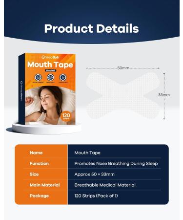 SleepSloth Mouth Tape - 120 Count Anti-Snoring Strips for Better Sleep and Reduced Snoring - Buy Online on SooperMarket.com