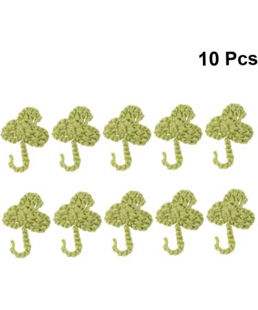 Operitacx 10pcs Socks Badge Sign Crocheted Shamrock Appliques Applique Patches Accessories Shoes and Hats - Buy Online on SooperMarket.com