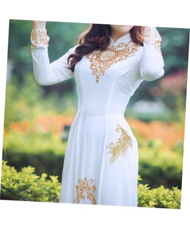 Trendy Stickers 2 Pcs Fashion Stickers Trendy Accessories Sequin Clothing Clothes Iron on Appliques Patches for Clothes Golden Size 1 - Buy Online on SooperMarket.com