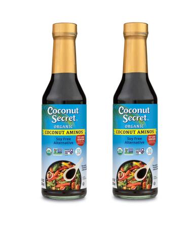 Coconut Secret Coconut Aminos Low Sodium Soy Sauce Alternative, Low-Glycemic - Organic, Vegan, Non-GMO, Gluten-Free, Kosher - Keto, Paleo - 96 Total Servings, 8 Fl Oz (Pack of 2)