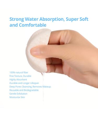 20 Count Natural Facial Cleansing Sponges for Professional Makeup Removal and Spa Facials - Reusable Cellulose Soft Cosmetic Sponges for Exfoliation and Skin Massage - Buy Online on SooperMarket.com