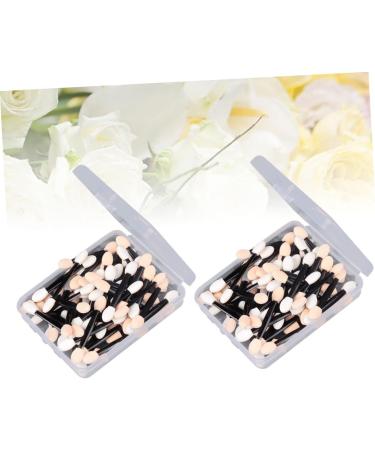 Mikinona 100 Pcs Eyeshadow Makeup Makeup Tools Makeup Application Brushes Cosmetic Size 2 Black - Buy Online on SooperMarket.com