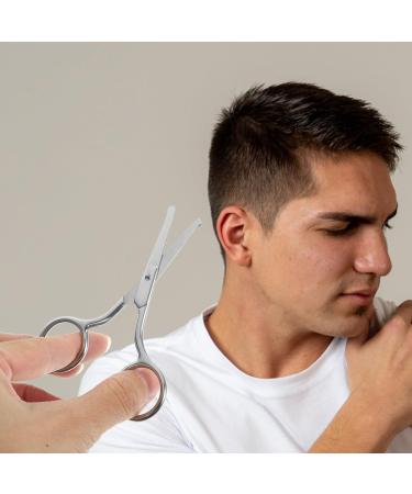Buy Healvian Rounded Tip Grooming Scissors - Stainless Steel Facial Hair Safety Scissors for Men & Women | Perfect for Nose Eyebrows Moustache & Eyelashes - International Shipping Available - Buy Online on SooperMarket.com