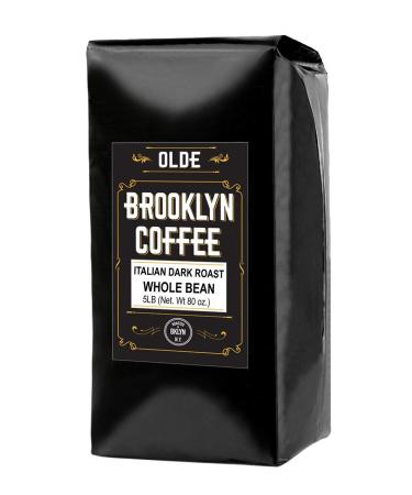 ITALIAN Dark Roast Whole bean  5 LB Extra Strong Coffee - The Worlds Strongest Coffee Beans | Classic Black Coffee, Breakfast, House Gourmet, Italian Espresso- Roasted in New York