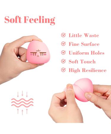 12-Piece Pink Makeup Sponge Set for Flawless Liquid, Cream, and Powder Application - Buy Online on SooperMarket.com