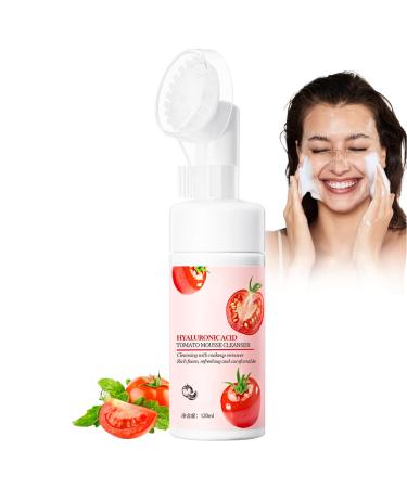 Tomato Foaming Cleanser Hyaluronic Acid Foaming Facial Cleanser Sensitive Face Wash With Hyaluronic Acid Tomato Facial Cleanser For Dry Skin Remove Impurities & Control Shine 100ml