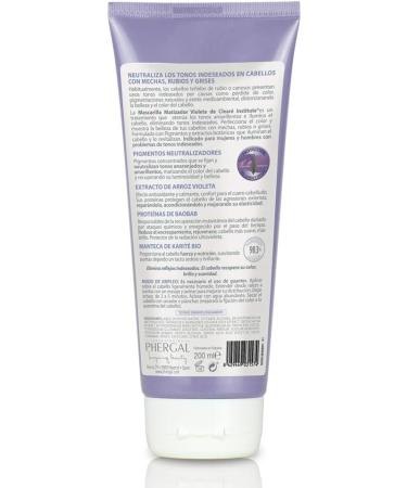 Clear Institute Purple Matte Mask Neutralises Unwanted Tones Purple Matte Mask Especially for Highlights Blondes and Grey 96.6% Natural Ingredients 200 ml - Buy Online on SooperMarket.com
