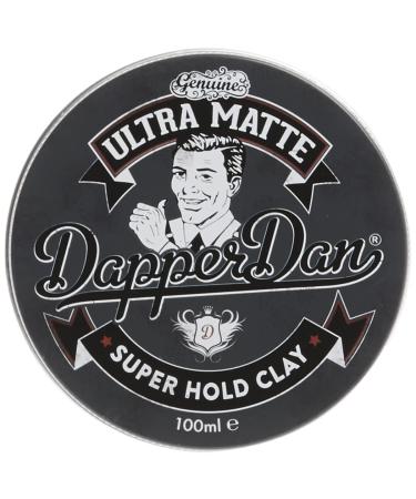 Dapper Dan Ultra Matte Hair Clay, Ultra Long Lasting Hold With A Matte Finish, Subtle With A Vanilla and Raspberry Fragrance, 1 x 100 ml 3.4 Fl Oz (Pack of 1)