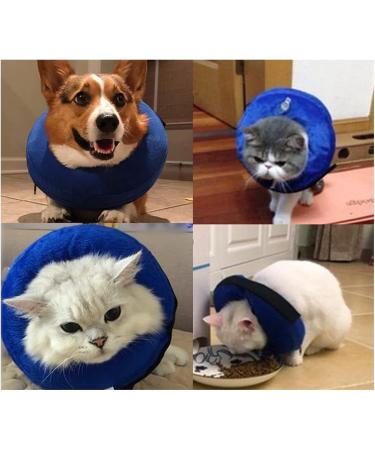 QIYADIN Soft Dog Recovery Collar | Adjustable Inflatable Pet Cone for Cats & Dogs | Prevent Biting & Scratching - Medium - Buy Online on SooperMarket.com