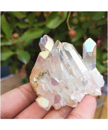 70grams Natural White Cluster Electroplating Titanium Coating Quartz Cluster StoneCrafts HOMEZHOU - Buy Online on SooperMarket.com