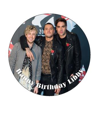7.5" Busted Personalised Pre-Cut Icing Disc Edible Cake Topper