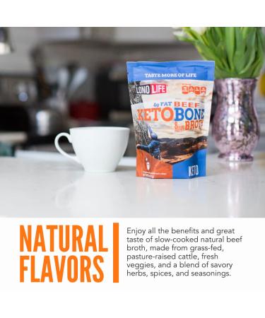 LonoLife Keto Beef Bone Broth Powder - Grass Fed, High in Collagen Protein, Paleo & Keto Friendly, Gluten-Free - 8oz Bulk Container (15 Servings) - Buy Online on SooperMarket.com