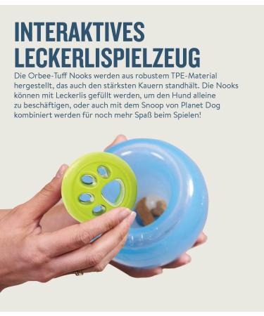 Outward Hound Planet Dog Orbee-Tuff Nooks - Paw Print Dog Treat Toy - Green (Compatible with Snoop) - International Shipping Available - Buy Online on SooperMarket.com