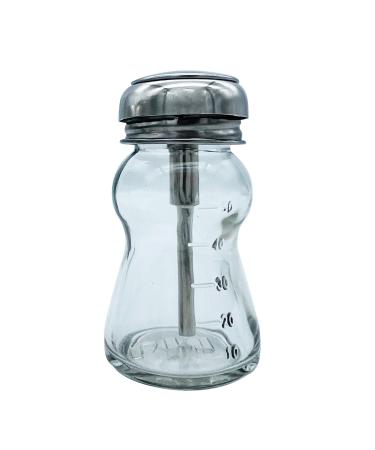 JS&Walk 60ml Empty One Touch Clear Glass Pump Dispenser Bottles with Flip Top Cap  for Storing Alcohol  Nail Polish Remover Or Makeup Remover