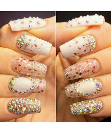 2320 Pieces Crystals Glass AB Nail Art Rhinestones with Storage Organizer Box - Nail Gems Stones Kit - Buy Online on SooperMarket.com