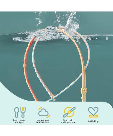 4 Pcs Adjustable Silicone Toy Clips for Baby Pacifier, Feeding Bottle & More - Safety Straps for Stroller, High Chair & Cribs - Buy Online on SooperMarket.com