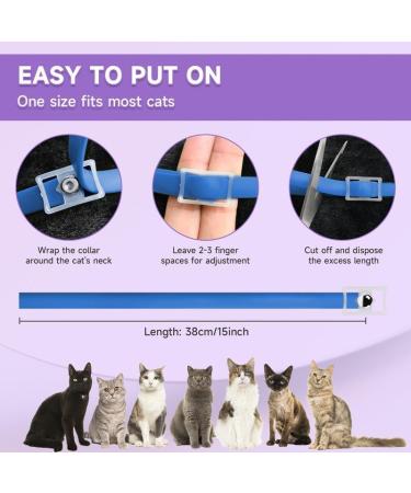 Cat Repellent Treatment Adjustable Cat Repellent Collars Natural Protection Repellent Collar for Cats Water Resistant Repellent Collar for Cats Small-Medium-Large Light Blue 2pack - Buy Online on SooperMarket.com