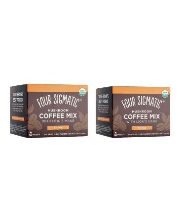 Four Sigma Coffee mix with Lion's Mane and Chaga Pack of 2 Medium Roast