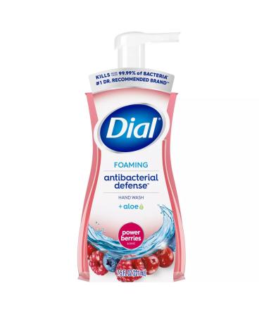 Dial Antibacterial Foaming Hand Wash Power Berries 7.5 Oz Pump Bottle 8/Carton