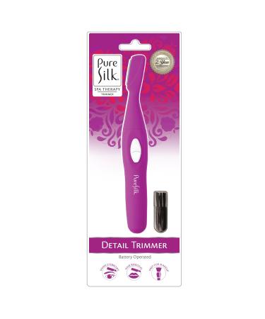 Pure Silk Detail Trimmer for Women Women s Detail Trimmer for Eyebrows Lip & Chin Shape and Style Eyebrows Tool Battery Operated Great for Travel and On-The-Go Self Care Pink