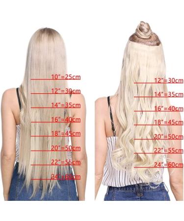 Silk-co Clip in Hair Extensions - 100% Synthetic 23 Inch Straight Blond & Bleach Blond Hairpieces - 8pcs for Full Head Coverage - Buy Online on SooperMarket.com