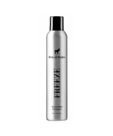 Pete & Pedro FREEZE - Hairspray For Men & Women | Super Strong Hold Locks Hair Instantly In Place | Spray Dries Quickly No Stiffness or Stickiness | As Seen on Shark Tank 10 oz.
