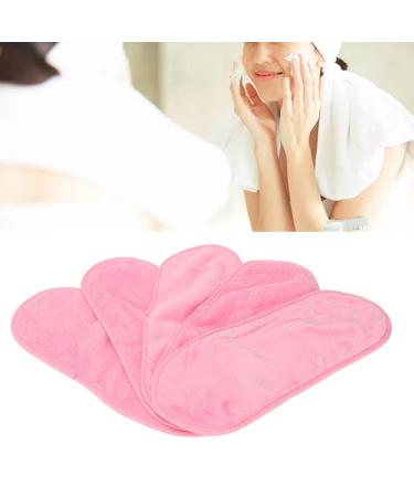 5pcs Coral Fleece Makeup Remover Towels - Reusable Microfiber Face Cloths for Home & Beauty Salon | Skin Friendly & Washable for Mascara Eyeliner Foundation Lipstick - Buy Online on SooperMarket.com