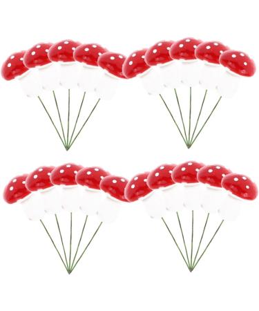 Alipis 60 Pcs Mushroom Cake Toppers Lovely Tiny Mushrooms Birthday Cake Decorations Woodland Theme Cupcake Toppers Cute Mushroom Cupcake Topper Balloon Pump Paper Cup Foam Statue Red - Buy Online on SooperMarket.com