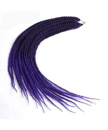 6 Packs Eunice Hair Long Braids Hair Extensions 24 Inch Kannhaar Kanecalon Hair for DIY WILLET CORCHET BOOK COLOR 100GRAM/PACK ARTHAR BRAIDS Hair extension 20 roots/pack (T1B/purple) T1B/purple 60 cm (6 Pack)
