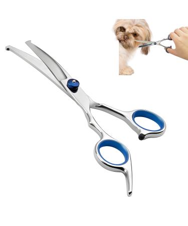 Dog scissors curved scissors dog fur scissors for dogs dogs and cats safety round pointed grooming scissors stainless steel fur scissors for dogs and cats