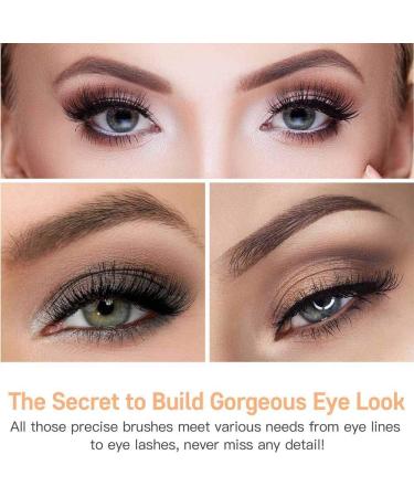 3Pcs Eyeshadow Brush Set - Soft Synthetic Hairs for Blending Foundation, Concealer, Eyebrow, Eyeliner - Makeup Applicator Kit - Buy Online on SooperMarket.com