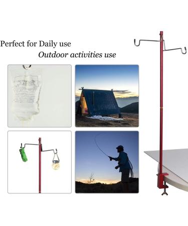 HIKEMAN Folding Lantern Stand Pole - Portable Light Holder for Camping & Outdoor Activities (Red) - Buy Online on SooperMarket.com