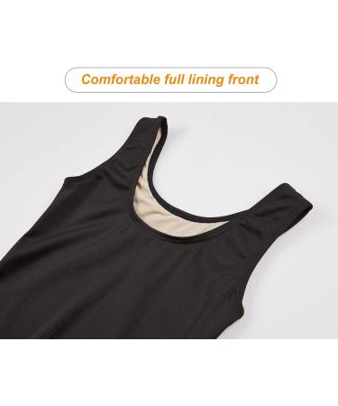 Danswan Girls Leotard Black Tank | Dance Ballet Gymnastics Bodysuit - 10-12 Years - Buy Online on SooperMarket.com