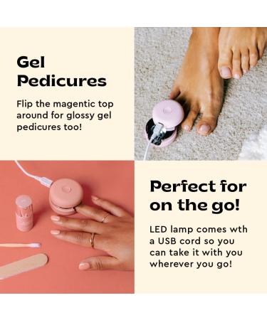Le Mini Macaron DIY Gel Manicure Kit | LED Nail Dryer Lamp, Gel Polish, Cuticle Stick, Nail File & Remover Wraps - Lilac Blossom - Buy Online on SooperMarket.com
