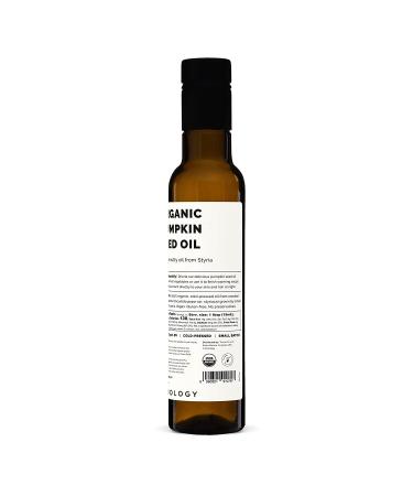 Organic Pumpkin Seed Oil 8.5 fl oz - Cold-Pressed, Premium Grade from Styrian Farm - Rich in Phytonutrients, Non-GMO, Glass Bottle - Buy Online on SooperMarket.com